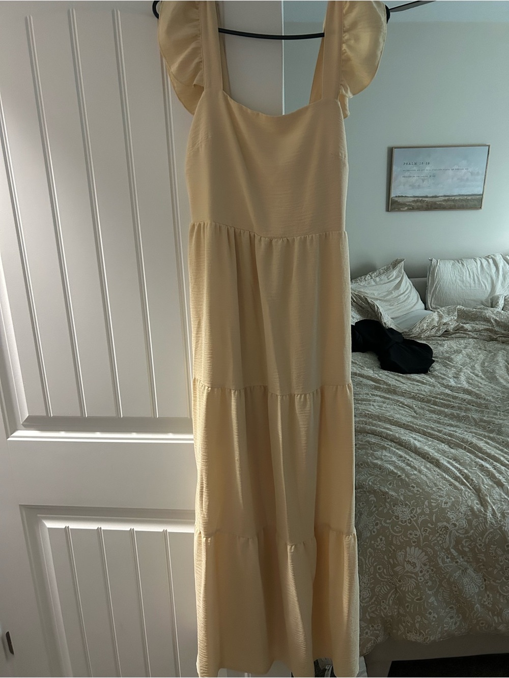 Tiered Yellow Maxi Dress